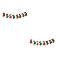 thumbnail image 2 of Matsuzay Suministros de tela para fiestas de primera , banderines exquisitos para cualquier ocasión, suministros para fiestas, pancarta multicolor calcetín de navidad 2Conjunto, 2 of 6