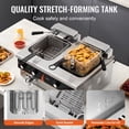 thumbnail image 6 of VEVOR Commercial Deep Fryer, Dual Tank 3500W Electric Countertop Fryer, 2 x 9Qt / 8.5L Double Oil Fryer with 2 Baskets, 1mm Thickened Stainless Steel, Time & Temp Control, for Kitchen Restaurant Use, 6 of 9