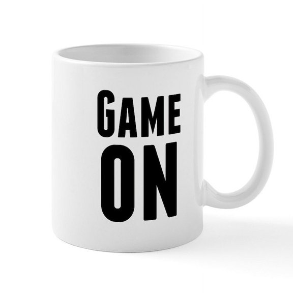 CafePress - Game On Mugs - 11 oz Ceramic Mug - Novelty Coffee Tea Cup