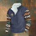 thumbnail image 2 of Nfhtoj Men's Western Sweatshirts Aztec Cowboy Vintage Graphic Sweatshirts Casual Long Sleeve Zip Up Pullover Sweater Western Sweatshirts for Men, 2 of 3