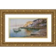 thumbnail image 1 of Obuchovsky, Yury 32x18 Gold Ornate Wood Framed with Double Matting Museum Art Print Titled - Evening on Capri, 1 of 4