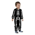 thumbnail image 5 of SDNall Halloween Family Jumpsuit Toddler Boys Girls Halloween Fashion Skeleton Print Plush Long Sleeved Romper Family Parent-Child Wear, 5 of 9