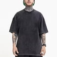 thumbnail image 2 of Hip Hop Streetwear Men 100% Cotton T-shirts Harajuku Multicolors Oversized Washed T-shirt Unisex Summer Retro Short Sleeve Tees, 2 of 10