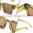 thumbnail image 6 of FEISEDY Retro 90s Square Sunglasses for Women Men Trendy Chunky Rectangle Sunglasses UV400 Protection B2385, 6 of 15