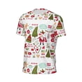 thumbnail image 5 of Rocae Snowflakes Santa Claus for Men's Mesh Quick-Dry Short Sleeve Workout T-Shirt,Mens Crew Neck Tee Lightweight Soft Classic T Shirts X-Small, 5 of 9