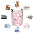 thumbnail image 4 of ZICANCN Laundry Basket Organizer, Cute Pink Ghost Creepy Boo Collapsible Hamper for Bathroom Bedroom Laundry Room, Medium Size, 4 of 7