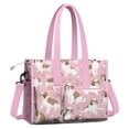 thumbnail image 2 of Teacher Tote Bag,Shih Tzu Dogs and Pioneer Flower Teacher Utility Tote Bag,Large Work Tote Bags for Women with Multiple Pockets,Top Zipper Closure,13.8x10.6x6.7 Inch, 2 of 5