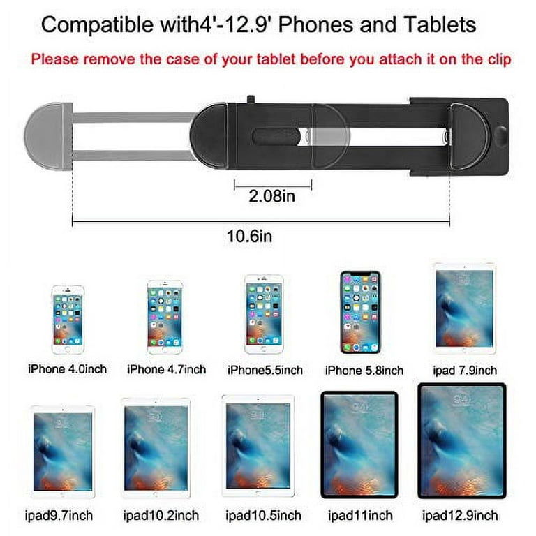 Trípode para tableta de 53 pulgadas, trípode de aluminio para smartphone,  para iPhone, iPad Pro, cámara, teléfono móvil, ligero, viaje, selfie