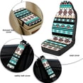 thumbnail image 6 of Xixirimido 5Pcs Car Seat Covers & Seatbelt Covers & Center Console Cover Set Universal Auto Accessories Fit for SUV Sedan Van Truck Leather Front Seat Cover, Ethnic Tribal Green, 6 of 8