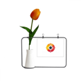 thumbnail image 1 of Distribuidor medio digital Tarjeta de jarrón artificial de tulipanes, 1 of 3