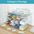 thumbnail image 6 of Acrylic Organizer with 16 Drawers (4 Set),Clear Storage Drawers for Office Supplies,Desk Organization and Storage for Makeup,Jewelry,Art Crafts, 6 of 7