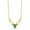 Yellow Plated Silver, variant on 0.75 Cts Emerald 925 Sterling Silver Rose Vermeil Realistic Stag Head Face Women Valentines Day Gifts Chain Necklace