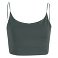 thumbnail image 2 of Womens Cotton Camisole Adjustable Camisole With Frame Bra Stretch Undershirt Fashion Tops Crop Tops Top Women 100 Cotton Camisoles Women Baseball Mom Tops for Women Active Graphic, 2 of 3