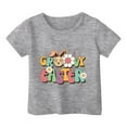 thumbnail image 4 of PMVFHDE Hauts Mignons pour Filles, T-shirt Graphique pour Filles, T-Shirts d'Été pour Filles, T-Shirts Originaux pour Filles, T-Shirts Graphiques Mignons de Pâques pour Enfants, Col Rond, Manches Courtes, T-shirt Décontracté d'Été Gris, 8-9 Ans, 4 of 4