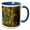 Blue/White, variant on 3drose, Brittlebush Wildflower and Organ Pipe Cactus, Phoenix, Arizona, 11oz Two-tone Red Mug