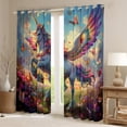 thumbnail image 2 of Manfei 3D Magic Unicorn Black Out Curtains,Colorful Butterflies Curtains Pack of 2 (42x63 Each),Dreamy Angel Wings Bedroom Curtains For Girl,Microfiber Bedroom Decor, 2 of 6