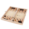 thumbnail image 1 of QualitChoice Folding Wood Chess Set - Handcrafted Pieces Extra Board with Light Wood 24x24cm, 1 of 6