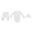 thumbnail image 2 of Conjunto George para Niño Diseño Liso Blanco 3 Piezas Talla 0 M, 2 of 4