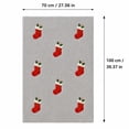 thumbnail image 3 of Christmas Flannel Throw Blanket, 39.4x27.6in Christmas Stocking Print Soft Cozy Fluffys Christmas Blanket for Living Room Sofa Bed(Christmas Stocking,Grey), 3 of 6