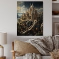 thumbnail image 2 of Designart "Fortress of Enchantment I" Castles Print on Natural Pine Wood, 2 of 5