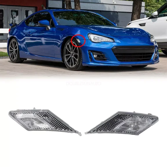 FRONT BUMPER SIDE MARKER LIGHTS LAMPS CHROME FOR 13-17 SCION FR-S/BRZ/TOYOTA 86