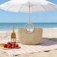 thumbnail image 5 of Eolstice Straw Tote Bag Summer Beach Bag, Handmade Straw Rattan Woven Handbag For Women Travel, for Shopping, Daily Use, Picnic, Boho Style, Sturdy Handle(L), 5 of 6
