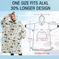 thumbnail image 4 of Oversized Wearable Blanket Hoodie,Cartoon Construction Vehicles Suns Sherpa Blanket Hoodie with Super Pockets,Super Warm Fuzzy Pullover for Women & Men, 4 of 6
