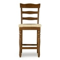 thumbnail image 3 of Linon Kiley Full Back Wood Counter Stool, 26" Seat Height, Walnut Finish, 3 of 9