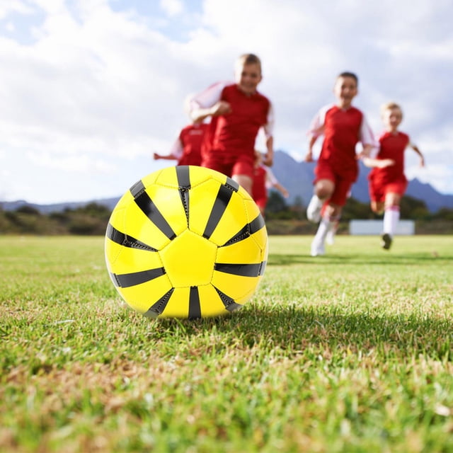 Balón de fútbol Suave para ni?os peque?os Balón de ni?os de Dibujos Animados Lindo, balón de fútbol de fútbol para Deportes al Aire Libre para ni?os, Regalo de Juguete para Equipos (Amarillo) fútbolba Higoodz Deportes al aire libre