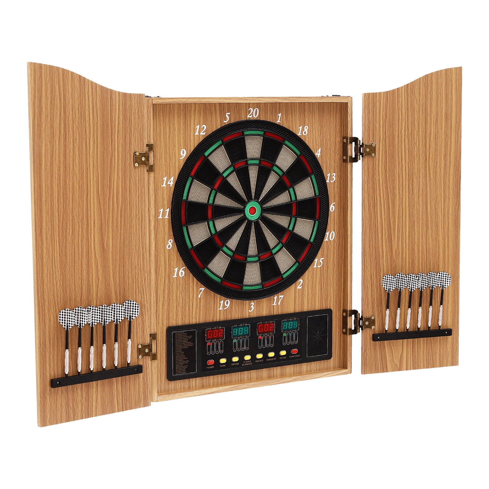 Take Aim Electronic Dart Machine Dart Board Cabinet Set for Commercial & Home
