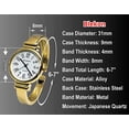 thumbnail image 5 of Blekon Collections Japanese Quartz Women's Easy to Read Round 31mm Case Metal Cuff Bangle Watch, 5 of 5