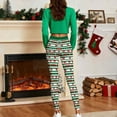 thumbnail image 6 of YOIAVAIOY Womens Novelty Holiday Tights Christmas Print Buttery Soft Leggings High Waisted Causal Yoga Pants Buttery Soft Lounge Workout Bottoms Green S, 6 of 10