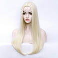 thumbnail image 2 of RightOn 25" Blonde Wig Long Straight Wig Blond Hair Wig Light Blonde Wigs Charming Women Girls Straight Wigs for Cosplay Party or Daily Use Wig Cap with Wig Cap, 2 of 7