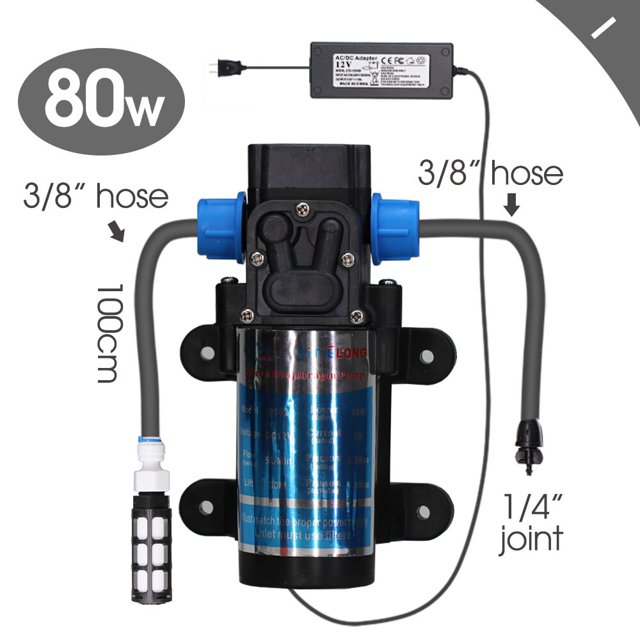 5-30m Self-priming Pump Free 360 Degree Rotation Misting Bass Sprinkler Cooling System Irrigation Kit for Greenhouse Potted Yard He Qiyong unisex