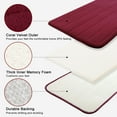 thumbnail image 5 of PiccoCasa Memory Foam Bath Rug Set for Bathroom, 2 Piece Set Includes Bath Rug 32"x 20",  U-Shaped Toilet Floor Mat 24"x 20", Burgundy, 5 of 8