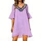 thumbnail image 1 of Vestido de Manga Ruffle Polka Chiffon Manga Larga Casual Cómodo Y Elegante para las Mujeres Primavera Verano Uso Diario, 1 of 5