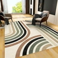 thumbnail image 3 of Modern Boho Rainbow Area Rug, Retro Mid Century Modern Colorful Lines Indoor Rugs, with Anti-Slip Backing Washable Indoor Carpet for Living Room Bedroom Study Dining Room-3x5ft, 3 of 7