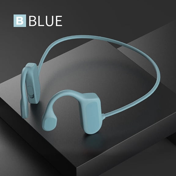Bone Conduction Headphones, Open Ear Headphones Wireless Bluetooth 5.0, 11H Playtime, IPX5 Waterproof, Call Noise Cancellation, Used for Running, Gym, Hiking, Cycling(Blue)