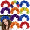 thumbnail image 4 of Under $5 Hair Clips Gsakboxl Women Colorful Daisy Flower Crown Headband Floral Headpiece Elegant Simulation Petal Hair Accessory Holiday, 4 of 4