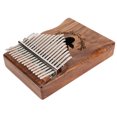 thumbnail image 3 of Thumb Piano Kalimba 17 Keys Wood Portable Finger Instrument with Tune Hammer Gift, 3 of 14
