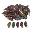 thumbnail image 1 of Abbracc 100x Feather Motif Wooden Buttons 2-Hole Flat Buttons DIY Crafts Accessories, 1 of 8