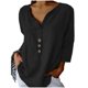 thumbnail image 1 of Xuyuer Womens Long Sleeve Button Down Casual And Fashionable Solid Color Shirt Blouse Loose Fit Casual V-Neck Tops, 1 of 4