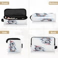 thumbnail image 5 of Hair Tool Organizer Bag with Heat Resistant Mat Removable Travel Storage Case for Hot Air Brushes Curling Irons Penguin Holding Candy Cane, 5 of 8