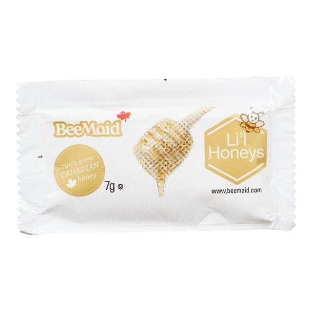 Beemaid White Liquid Honey, Pasteurized, Condiment Portion | 7G/Unit, 500 Units/Case