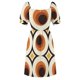 thumbnail image 5 of 1970s naranja mediados de siglo moderno círculo 1 vestido de manga corta vestido para mujer vestido de noche de lujo mujer para boda, 5 of 6