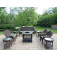 thumbnail image 2 of Oakland Living All-Weather Wicker Fire Pit Chat Set with Outdoor Fire Place, 2 of 2
