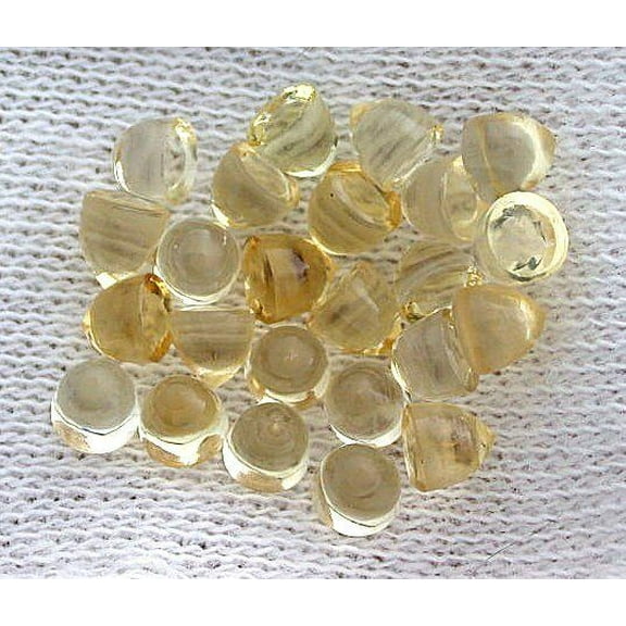 SIX 3.2 mm Bullet Shape  Citrine Cab Cabochon Gemstone Gem Stone EBS4054