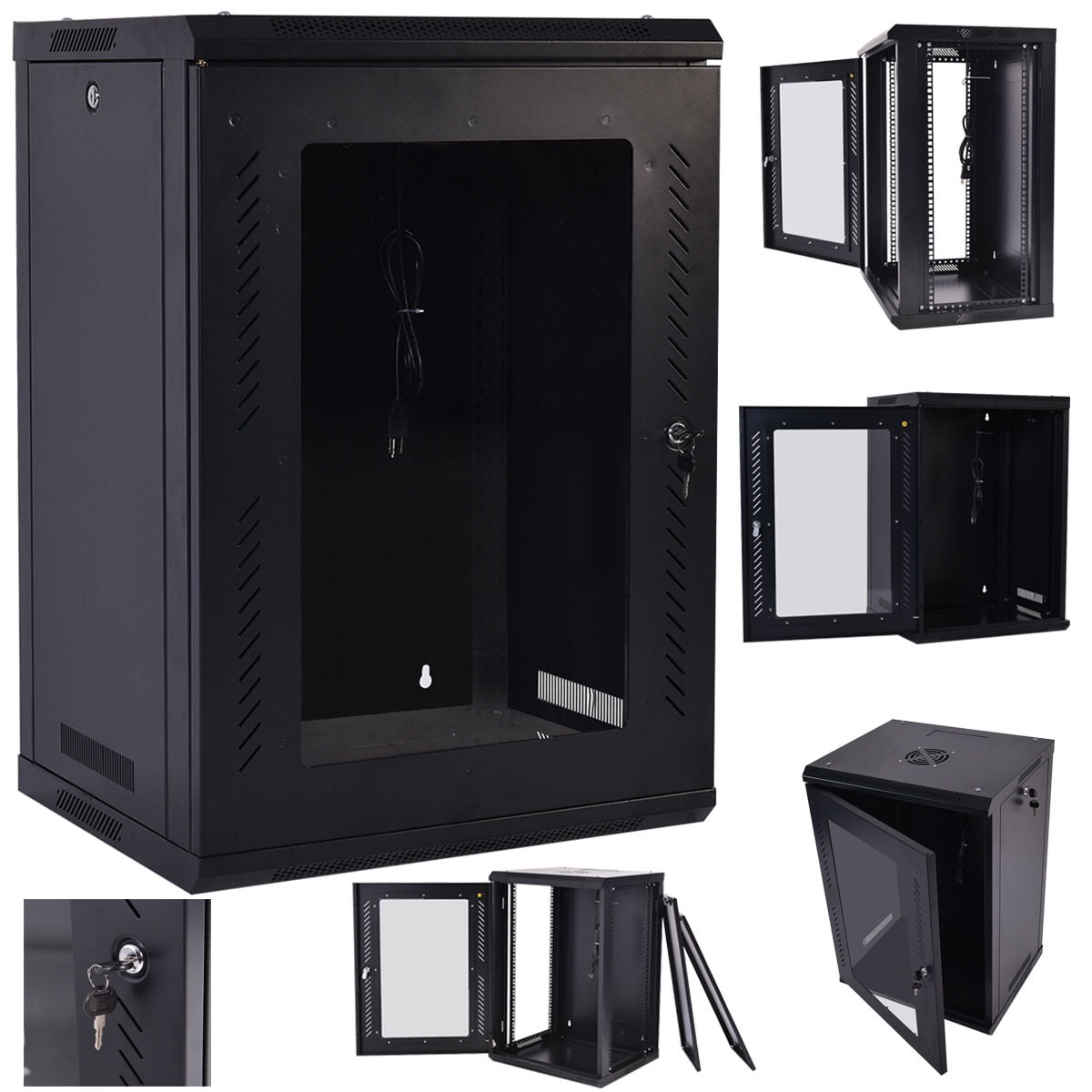 Costway 18u Wall Mount Network Server Data Cabinet Enclosure Rack Glass Door Lock W Fan Walmart Com Walmart Com Costway 18u Wall Mount Network Server Data Cabinet Enclosure Rack Glass Door Lock W Fan Walmart Com Walmart Com