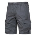 thumbnail image 2 of YLSDY Fashion Cargo Shorts for Men Elastic Waist 2025 Summer Casual Bermuda Shorts Drawstring Stretch Loose Shorts & Multi Pockets Dark Gray XXL, 2 of 7