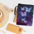 thumbnail image 4 of HELLHERO Colorful Butterfly Pattern Bible Cover with Handle Polyester Waterproof Book Storage Bag for Textbook Classroom Classmate Students Washable Travel, 4 of 8